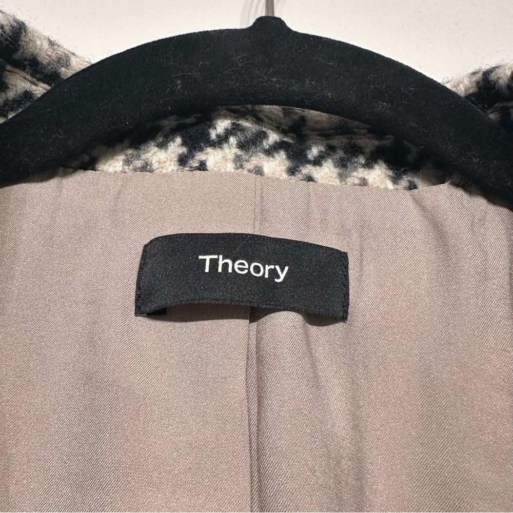 Theory Square Wool Houndstooth Jacket - image 3